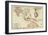 Map of South-Eastern Asia and Northern Australia; Enlarged Map of Tonquin, Annam and Cochhin China-null-Framed Giclee Print