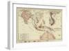 Map of South-Eastern Asia and Northern Australia; Enlarged Map of Tonquin, Annam and Cochhin China-null-Framed Giclee Print