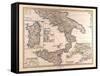 Map of South Italy, 1872-null-Framed Stretched Canvas