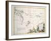 Map of South Seas, New Zealand, New Guinea, New South Wales, Society Islands-null-Framed Giclee Print