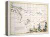 Map of South Seas, New Zealand, New Guinea, New South Wales, Society Islands-null-Stretched Canvas