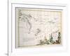 Map of South Seas, New Zealand, New Guinea, New South Wales, Society Islands-null-Framed Giclee Print