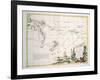 Map of South Seas, New Zealand, New Guinea, New South Wales, Society Islands-null-Framed Giclee Print