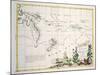 Map of South Seas, New Zealand, New Guinea, New South Wales, Society Islands-null-Mounted Giclee Print