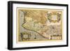 Map of South Western America and Mexico-Abraham Ortelius-Framed Art Print