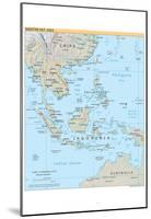 Map of Southeast Asia (Political) Art Poster Print-null-Mounted Poster