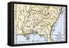 Map of Southeastern Native American Nations About 1776-null-Framed Stretched Canvas