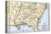 Map of Southeastern Native American Nations About 1776-null-Stretched Canvas