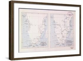 Map of Southern Africa, 1913 - before and after Livingstone-null-Framed Giclee Print