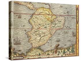 Map of Southern America from Cosmographie by Andre Thevet, 1502-1590-null-Stretched Canvas