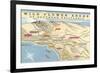 Map of Southern California Wild Flower Areas-null-Framed Premium Giclee Print