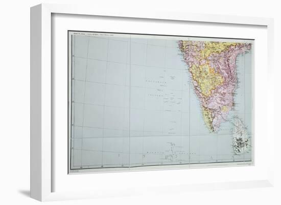 Map of Southern India, 1898-null-Framed Giclee Print