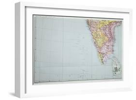 Map of Southern India, 1898-null-Framed Giclee Print