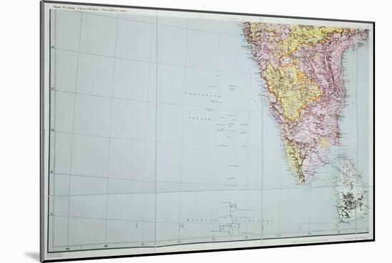 Map of Southern India, 1898-null-Mounted Giclee Print