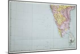 Map of Southern India, 1898-null-Mounted Giclee Print