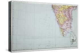 Map of Southern India, 1898-null-Stretched Canvas