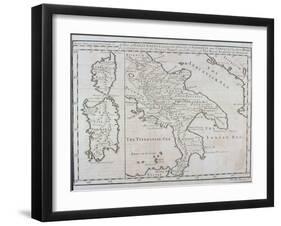 Map of Southern Italy, Corsica, and Sardinia known in Ancient Times as Great Greece or Magnia…-Guillaume Delisle-Framed Giclee Print