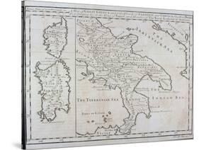 Map of Southern Italy, Corsica, and Sardinia known in Ancient Times as Great Greece or Magnia…-Guillaume Delisle-Stretched Canvas