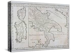 Map of Southern Italy, Corsica, and Sardinia known in Ancient Times as Great Greece or Magnia…-Guillaume Delisle-Stretched Canvas