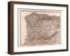 Map of Spain, 1872-null-Framed Giclee Print