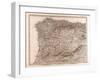 Map of Spain, 1872-null-Framed Giclee Print