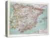 Map of Spain and Portugal 1899-null-Stretched Canvas