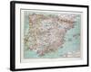 Map of Spain and Portugal 1899-null-Framed Giclee Print