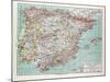 Map of Spain and Portugal 1899-null-Mounted Giclee Print