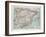 Map of Spain and Portugal 1899-null-Framed Giclee Print