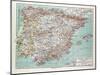 Map of Spain and Portugal 1899-null-Mounted Giclee Print