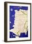Map of Spain and Portugal, from "Geographia"-Ptolemy-Framed Giclee Print