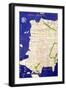 Map of Spain and Portugal, from "Geographia"-Ptolemy-Framed Giclee Print