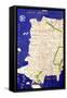 Map of Spain and Portugal, from "Geographia"-Ptolemy-Framed Stretched Canvas