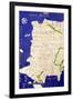 Map of Spain and Portugal, from "Geographia"-Ptolemy-Framed Premium Giclee Print