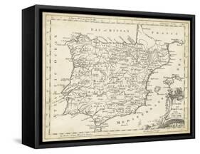 Map of Spain-T. Jeffreys-Framed Stretched Canvas