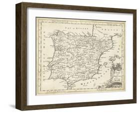 Map of Spain-T. Jeffreys-Framed Art Print