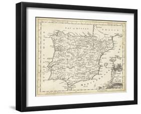 Map of Spain-T. Jeffreys-Framed Art Print