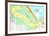 Map of St. Andrews Golf Course-null-Framed Premium Giclee Print