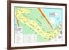 Map of St. Andrews Golf Course-null-Framed Premium Giclee Print