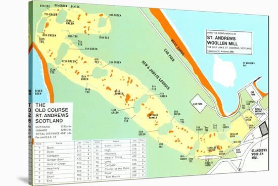 Map of St. Andrews Golf Course-null-Stretched Canvas