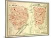 Map of St. Omer and Cambrai, France-null-Mounted Giclee Print