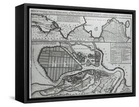 Map of St.Petersburg, c.1750-null-Framed Stretched Canvas