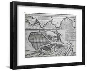 Map of St.Petersburg, c.1750-null-Framed Giclee Print