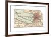 Map of St. Petersburg (C. 1900), Maps-Encyclopaedia Britannica-Framed Giclee Print