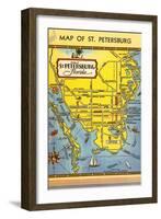 Map of St. Petersburg, Florida-null-Framed Art Print