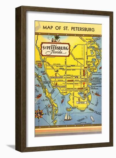 Map of St. Petersburg, Florida-null-Framed Art Print