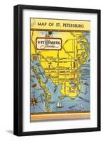 Map of St. Petersburg, Florida-null-Framed Art Print