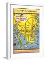 Map of St. Petersburg, Florida-null-Framed Art Print