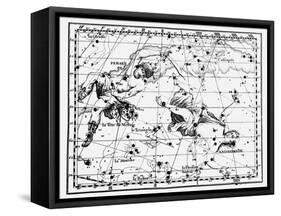 Map of Stellar Constellations, 1775-null-Framed Stretched Canvas