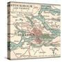 Map of Stockholm (C. 1900), Maps-Encyclopaedia Britannica-Stretched Canvas